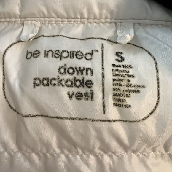 Be Inspired Packable Down Vest Small Puffer Quilted - Picture 3 of 4
